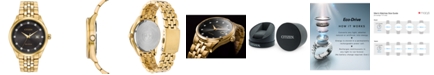 Citizen Men's Eco-Drive Corso Diamond-Accent Gold-Tone Stainless Steel Bracelet Watch 41mm